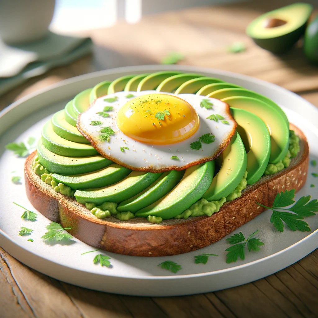 Avocado and egg toast for a great breakfast